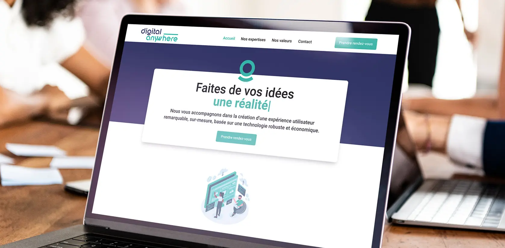 Maquette graphique site start up