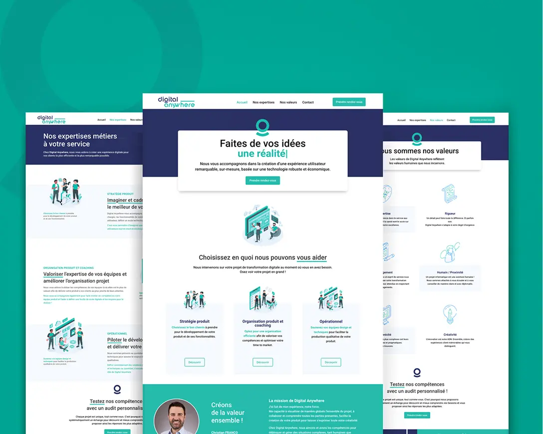 Site vitrine start up digital