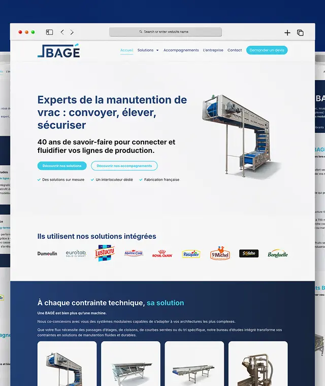 maquettage site web transmission entreprise